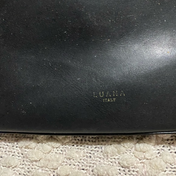 Luana Purse Black Leather Made In Italy - Picture 2 of 6